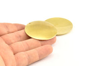 Huge Round Blank, 2 Raw Brass Convex Round Stamping Blanks With 1 Hole (52x0.80mm) B0092