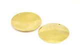 Huge Round Blank, 2 Raw Brass Convex Round Stamping Blanks With 1 Hole (52x0.80mm) B0092