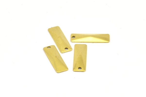 Brass Pyramid Charm, 25 Raw Brass Rectangle Pyramid Charms, Pendant, Findings  (19x6mm)  Brs 573 A0065