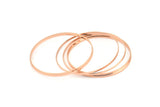 60mm Circle Connectors 6 Rose Gold Plated Brass Circle Connectors (60x1x1mm) Bs 1105 Q0970