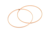 60mm Circle Connectors 6 Rose Gold Plated Brass Circle Connectors (60x1x1mm) Bs 1105 Q0970