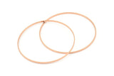 60mm Circle Connectors 6 Rose Gold Plated Brass Circle Connectors (60x1x1mm) Bs 1105 Q0970