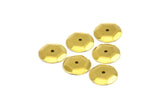 Brass Hexagon Bead, 50 Raw Brass Hexagon Bead Caps, Findings (12mm) Brs 413 A0482