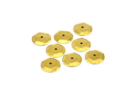 Brass Hexagon Bead, 50 Raw Brass Hexagon Bead Caps, Findings (12mm) Brs 413 A0482