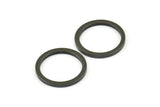 20mm Circle Connectors, 10 Oxidized Brass Black Circle Connectors (20x2x2mm) E008