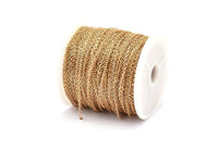 Brass Link Chain, 20 Meters - 66 Feet Raw Brass Soldered Chain (1.5x2.3mm) Z176