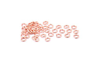 6mm Jump Ring, 100 Rose Gold Tone Brass Jump Rings (6x1.20mm) A1002