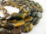 Tiger eye 25x18 mm  Gemstone Oval Beads 15.5 inches T016