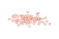 4mm Jump Ring, 250 Rose Gold Tone Brass Jump Rings (4x0.70mm) A0997