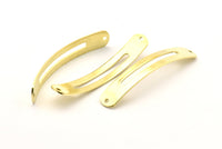 Brass Bracelet Blank, 12 Raw Brass Bracelet Blanks with 2 holes (47x8x0.80mm) A1110