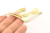 Brass Bracelet Blank, 12 Raw Brass Bracelet Blanks with 2 holes (47x8x0.80mm) A1110