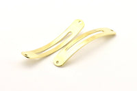 Brass Bracelet Blank, 12 Raw Brass Bracelet Blanks with 2 holes (47x8x0.80mm) A1110