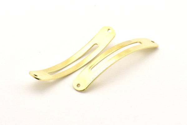 Brass Bracelet Blank, 12 Raw Brass Bracelet Blanks with 2 holes (47x8x0.80mm) A1110