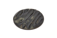 Black Wavy Disc, 6 Oxidized Black Brass Wavy Discs With 1 Hole, Earrings, findings(25x0.60mm) D871 S1014