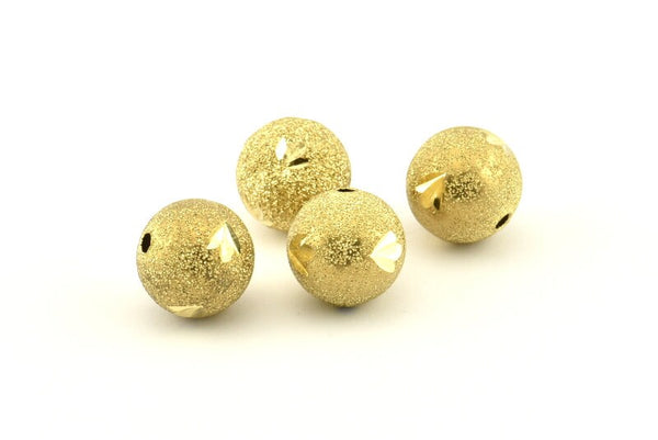 Brass Ball Bead, 24 Raw Brass Spacer Beads, Findings (12mm) D1253