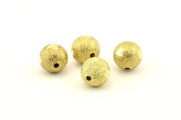 Brass Ball Bead, 24 Raw Brass Spacer Beads, Findings (10mm) D1233