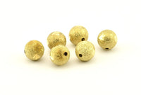 Brass Ball Bead, 24 Raw Brass Spacer Beads, Findings (10mm) D1233