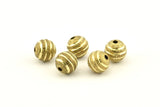 Brass Ball Bead, 24 Raw Brass Spacer Beads, Findings (8mm) D1267