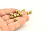 Brass Ball Bead, 24 Raw Brass Spacer Beads, Findings (8mm) D1267