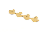 Brass Duck Blank, 12 Raw Brass Duck Blanks, Earrings, Findings (49x11x0.80mm) D1205