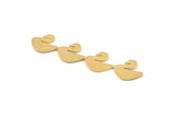 Brass Duck Blank, 12 Raw Brass Duck Blanks, Earrings, Findings (49x11x0.80mm) D1205