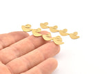 Brass Duck Blank, 12 Raw Brass Duck Blanks, Earrings, Findings (49x11x0.80mm) D1205