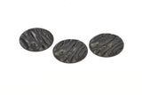 Black Wavy Disc, 6 Oxidized Black Brass Wavy Discs With 1 Hole, Earrings, findings(25x0.60mm) D871 S1014