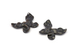 Black Butterfly Charm, 10 Oxidized Black Brass Butterfly Charms With 1 Hole, Earrings, Findings (25x20x0.60mm) D0731 S1016