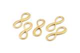 Brass Infinity Charm, 24 Raw Brass Infinity Necklace Charms, Earrings, Findings (23x8x1mm) D1141