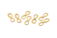 Brass Infinity Charm, 24 Raw Brass Infinity Necklace Charms, Earrings, Findings (23x8x1mm) D1141