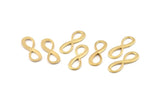 Brass Infinity Charm, 24 Raw Brass Infinity Necklace Charms, Earrings, Findings (23x8x1mm) D1141