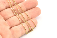 Stick Ball Chain, 5 M (1mm) Sticks Raw Brass Ball Chain - Z191