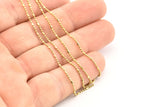 Stick Ball Chain, 5 M (1mm) Sticks Raw Brass Ball Chain - Z191