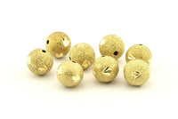 Brass Ball Bead, 24 Raw Brass Spacer Beads, Findings (12mm) D1253