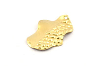 Brass Irregular Charm, 10 Raw Brass Irregular Charms With 1 Hole, Findings, Earrings, Pendants (30x19x0.60mm) D1047