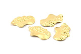 Brass Irregular Charm, 10 Raw Brass Irregular Charms With 1 Hole, Findings, Earrings, Pendants (30x19x0.60mm) D1047