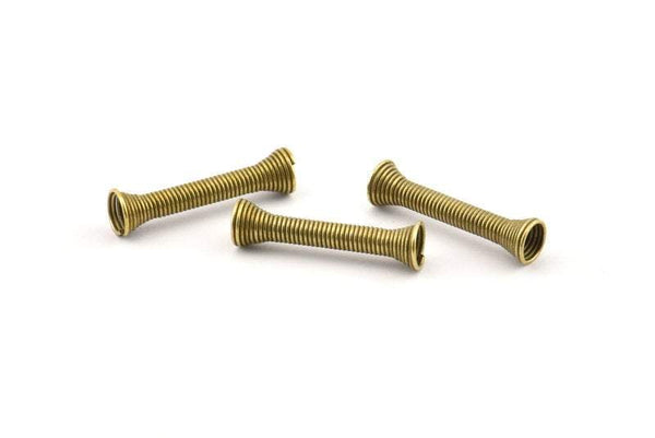 Iron Spacer Bead - 100 Antique Metal Tone Wire Tube Spacer Beads (20x5mm) Sb-03 K149