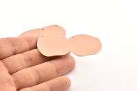 Rose Gold Geometric Charm, 2 Textured Rose Gold Plated Brass Stamping Blanks With 1 Hole, Pendants, Findings (35x32x0.60mm) D1117 H1099