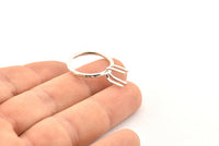 Silver Claw Ring, 2 925 Silver Claw Ring Blanks With 4 Claws For Natural Stones N0210