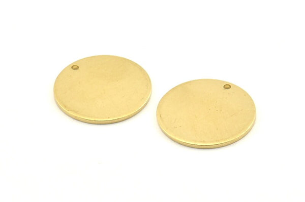 Brass Cabochon Tag, 8 Raw Brass Cabochon Tags With 1 Hole, Stamping Tags (20x1.2mm) D1381