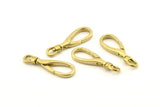 Brass Parrot Clasp, 360 Raw Brass Lobster Claw Clasps (31x10mm) A1346