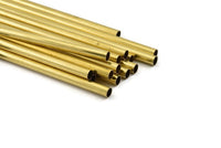 Brass Tubes Customize Size, 4 Raw Brass Tube Beads - 8x230mm - 6x260mm - 10x400mm