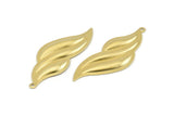 Brass Irregular Charm, 12 Raw Brass Irregular Charms With 1 Hole, Earrings (43x16x1.5mm) A1369