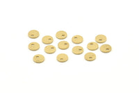 Brass Cabochon Tag, 100 Raw Brass Cabochon Tags With 1 Hole, Stamping Tags (5.5x0.80mm) D1414
