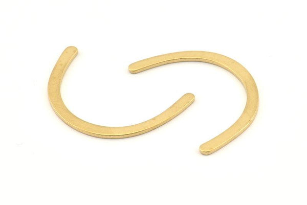 Brass Boomerang Blank, 1000 Raw Brass Boomerang Blanks, Findings (30x3x1mm) D1357