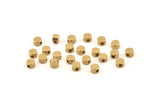 Brass Spacer Bead, 100 Raw Brass Circle Industrial Spacer Beads With 1 Hole, Findings (4x2.5mm) D1431