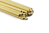 Brass Tubes Customize Size, 4 Textured Raw Brass Tube Beads - 8x230mm - 6x250mm - 6x260mm - 10x400mm