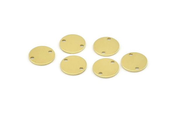 Brass Cabochon Tag, 24 Raw Brass Cabochon Tags With 2 Holes, Stamping Tags (12x0.80mm) M046