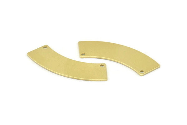 Brass Rectangle Blank 10 Raw Brass Rectangle Stamping Blanks With 2 Holes (37x10x0.80mm) M077