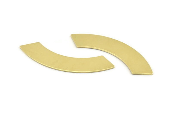 Brass Rectangle Blank, 8 Raw Brass Rectangle Stamping Blanks (50x10x0.80mm) M092